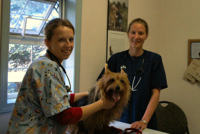 Student Katja and Dr. Kim Beare with Kwali